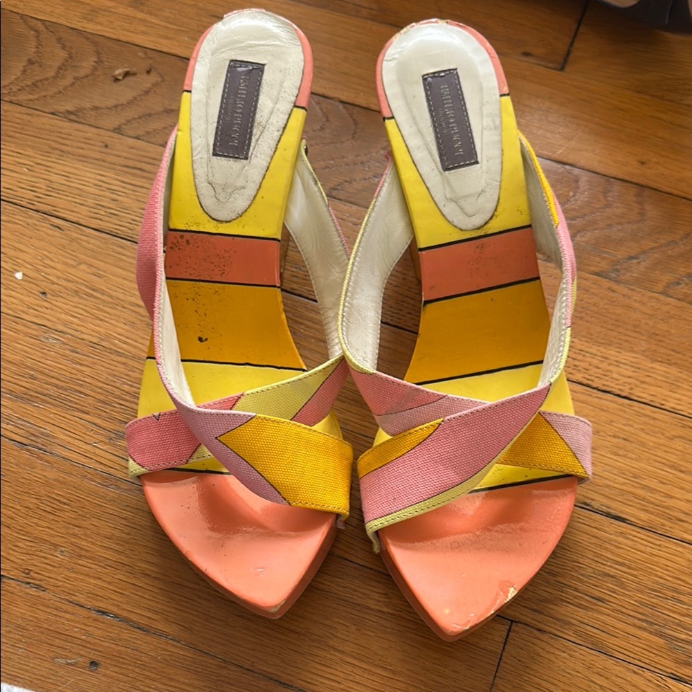 Emilio Pucci Colorful Women's Wedge Strappy Heels